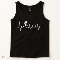 Running Girl Heartbeat 5k Marathon Female Athlete Runner Tank Top thumb 2