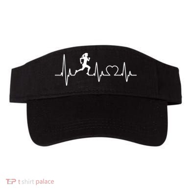 Running Girl Heartbeat 5k Marathon Female Athlete Runner Visor