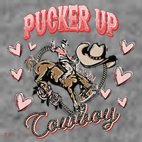 Retro Groovy Howdy Valentines Cowboy Hat Pucker Up! Toddler Hoodie thumb 2