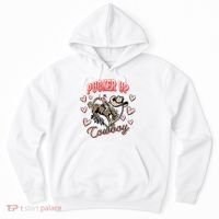 Retro Groovy Howdy Valentines Cowboy Hat Pucker Up! Hoodie thumb 0