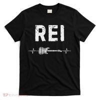 Rei Guitar Heartbeat Music Guitarist Retro Vintage T-Shirt thumb 0