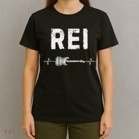 Rei Guitar Heartbeat Music Guitarist Retro Vintage T-Shirt thumb 4