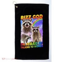 Rizz God IM Afraid Of Talking To Women Golf Towel thumb 0