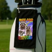 Rizz God IM Afraid Of Talking To Women Golf Towel thumb 2