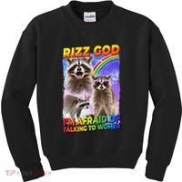 Rizz God IM Afraid Of Talking To Women Kids Sweatshirt thumb 0