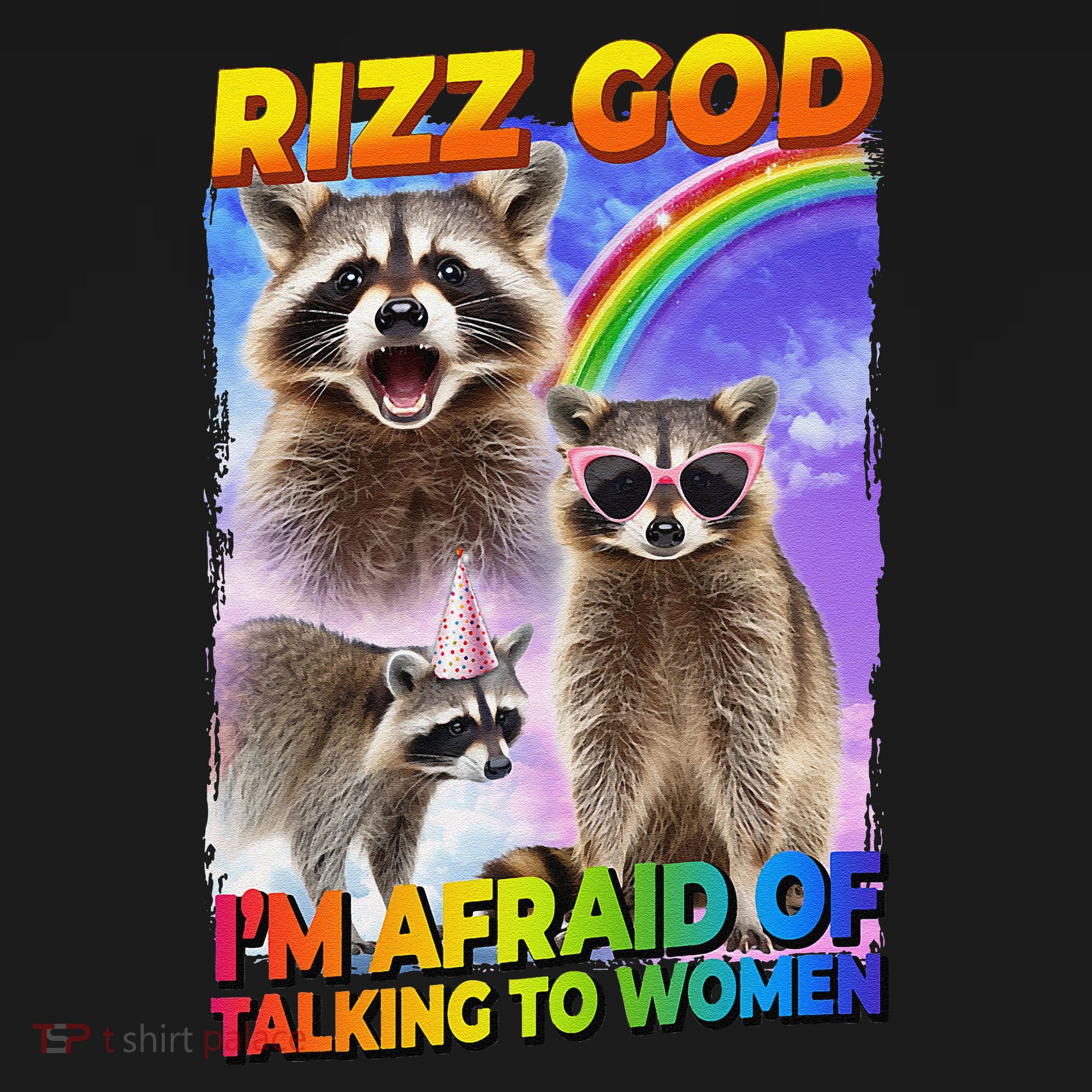 Rizz God IM Afraid Of Talking To Women Kids Sweatshirt