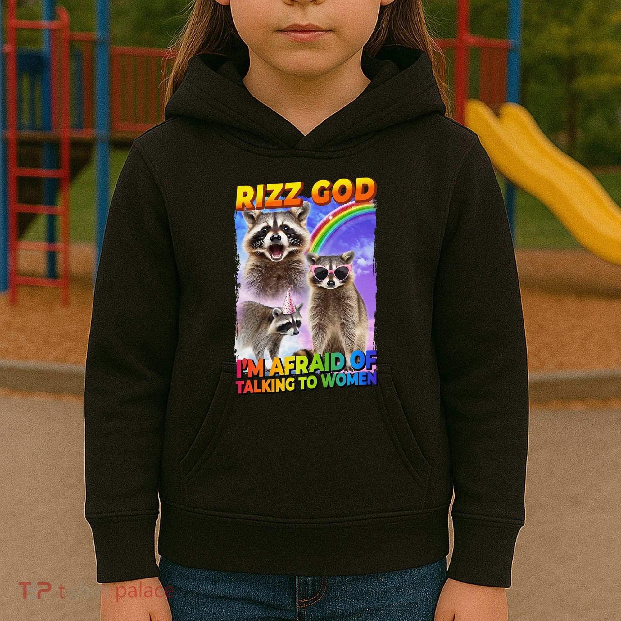 Rizz God IM Afraid Of Talking To Women Kids Hoodie