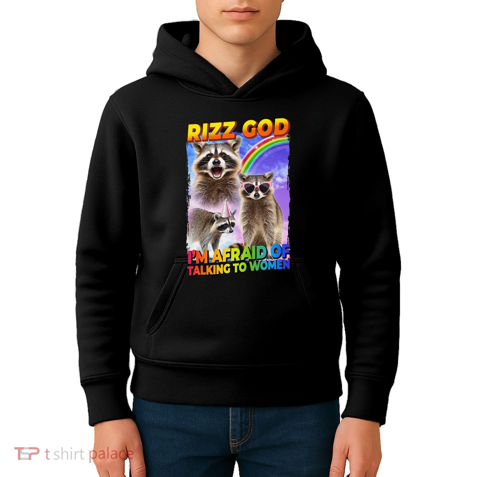 Rizz God IM Afraid Of Talking To Women Kids Hoodie