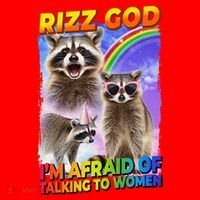 Rizz God IM Afraid Of Talking To Women Santa Hat thumb 1