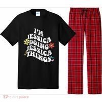 Retro Groovy Im Jessica Doing Jessica Things Funny MotherS Pajama Set thumb 0