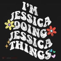 Retro Groovy Im Jessica Doing Jessica Things Funny MotherS Mousepad thumb 1