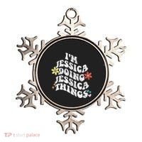 Retro Groovy Im Jessica Doing Jessica Things Funny MotherS Ornament thumb 0