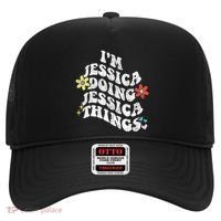 Retro Groovy Im Jessica Doing Jessica Things Funny MotherS Hat thumb 0