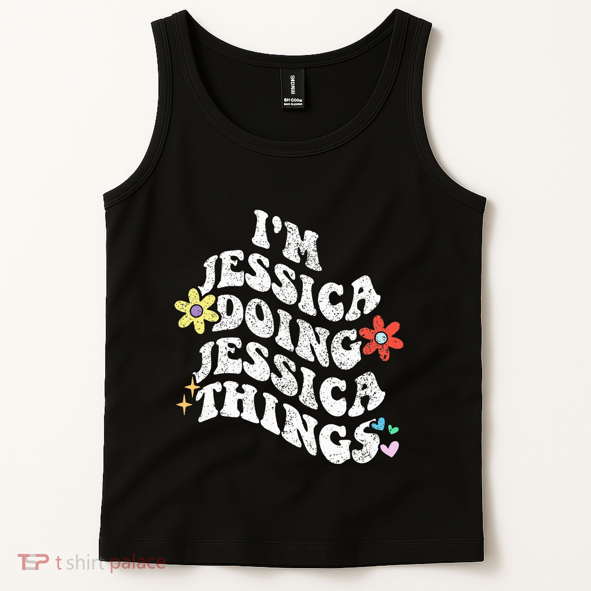Retro Groovy Im Jessica Doing Jessica Things Funny MotherS Tank Top