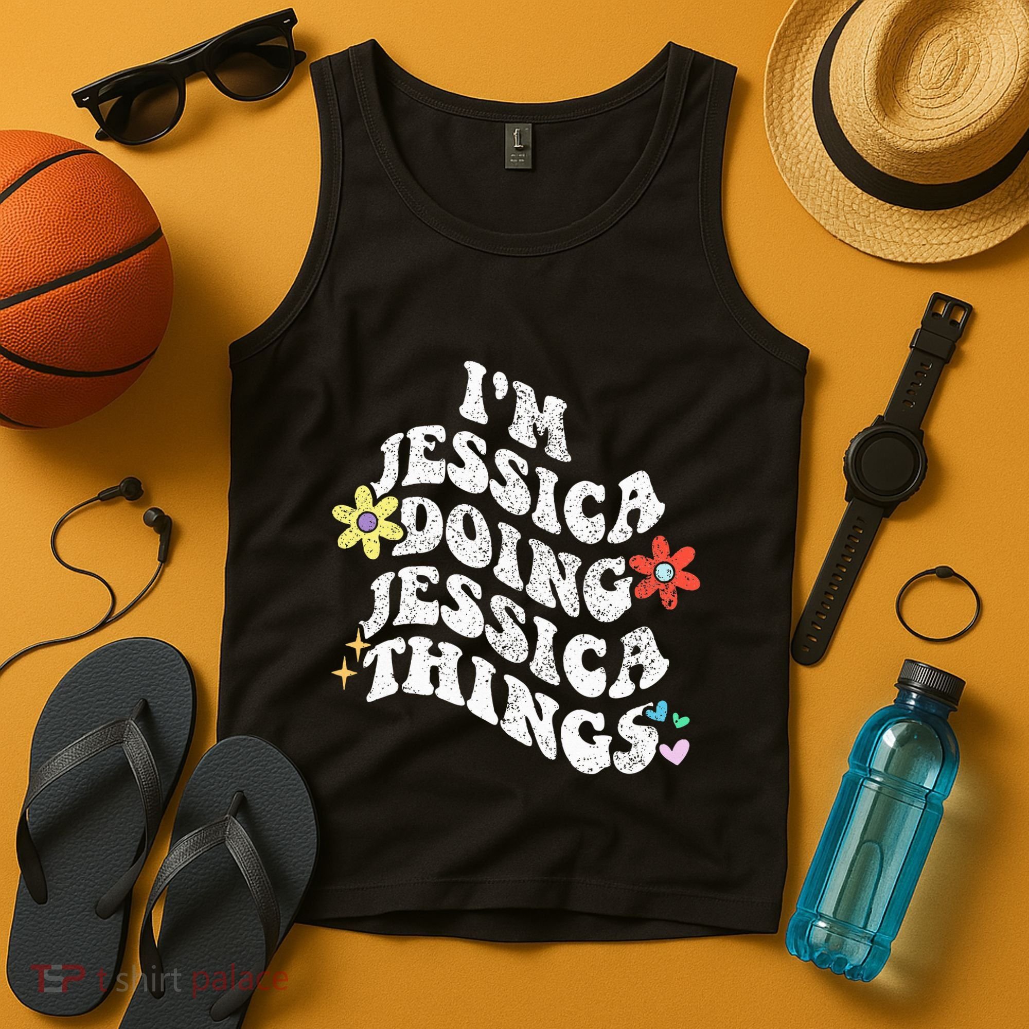 Retro Groovy Im Jessica Doing Jessica Things Funny MotherS Tank Top