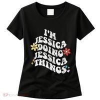 Retro Groovy Im Jessica Doing Jessica Things Funny MotherS Women's T-Shirt thumb 0