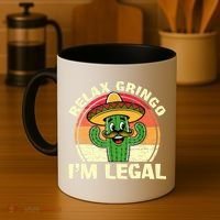 Relax Gringo I'm Legal Funny Cinco De Mayo Mexican Immigrant  Coffee Mug thumb 4