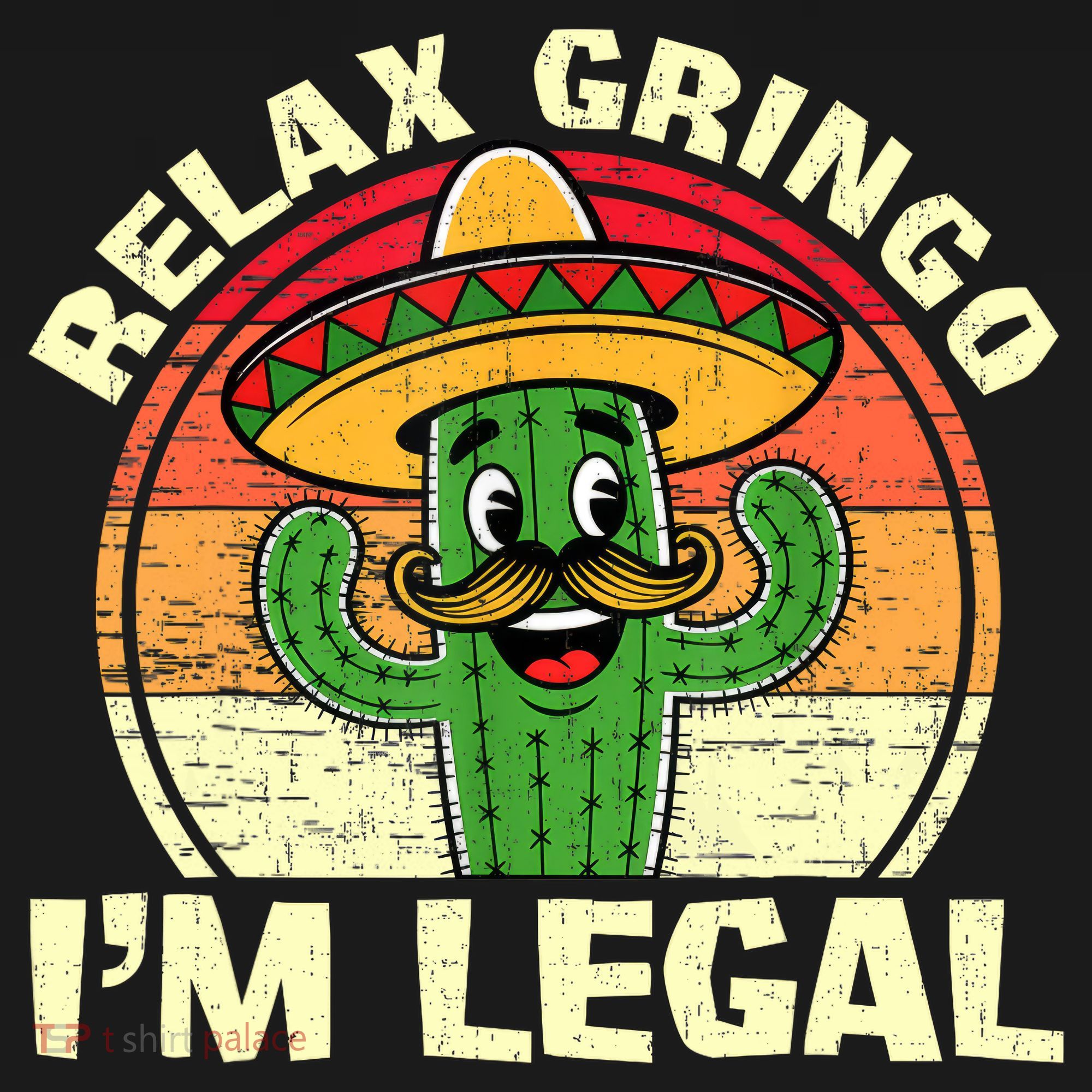 Relax Gringo I'm Legal Funny Cinco De Mayo Mexican Immigrant  Coaster