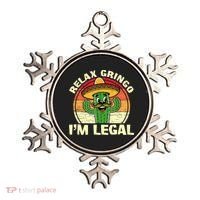 Relax Gringo I'm Legal Funny Cinco De Mayo Mexican Immigrant  Ornament thumb 0
