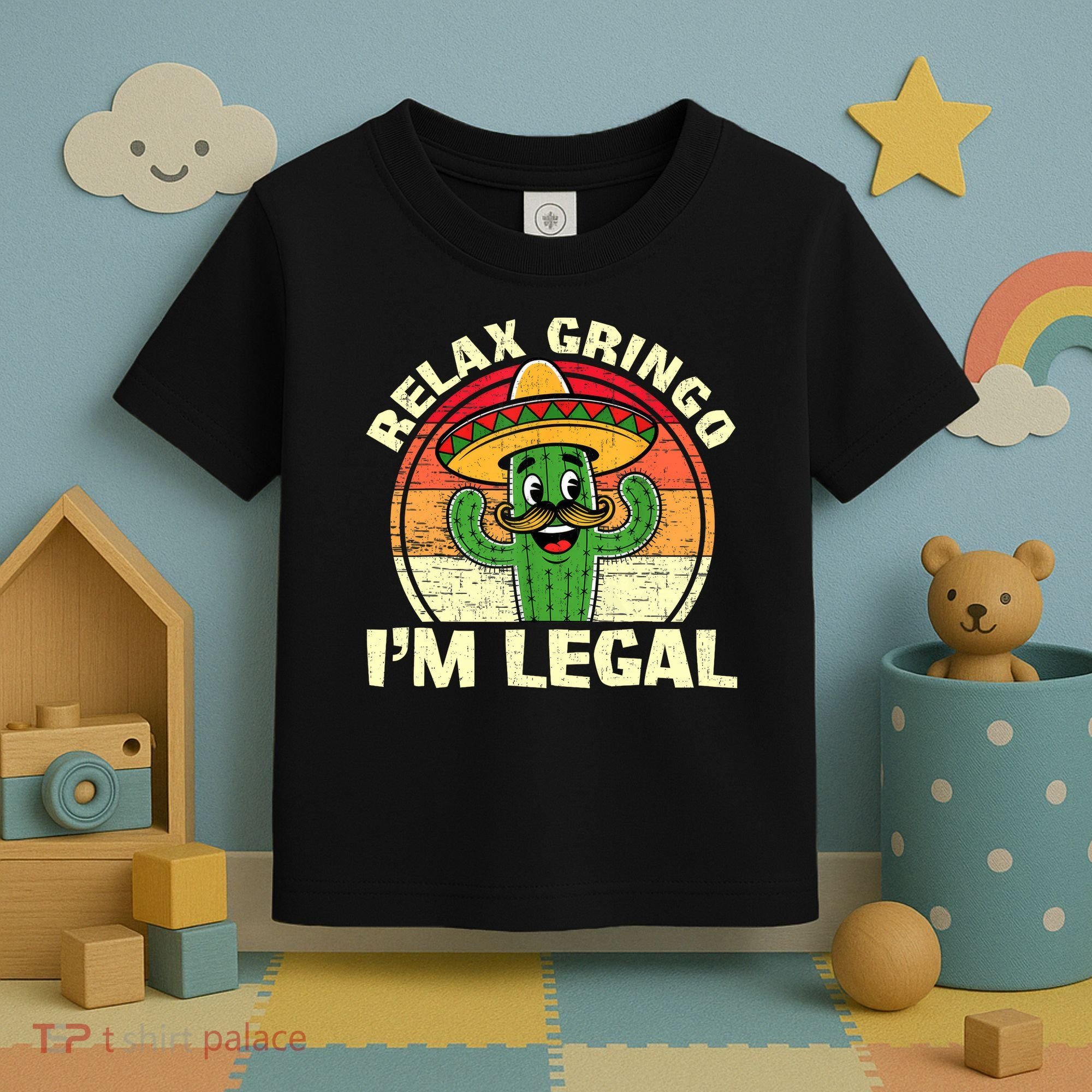 Relax Gringo I'm Legal Funny Cinco De Mayo Mexican Immigrant  Toddler T-Shirt