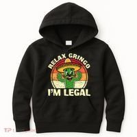 Relax Gringo I'm Legal Funny Cinco De Mayo Mexican Immigrant  Kids Hoodie thumb 0