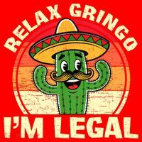 Relax Gringo I'm Legal Funny Cinco De Mayo Mexican Immigrant  Santa Hat thumb 1