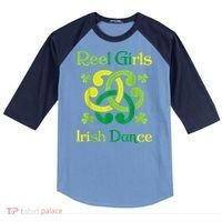 Reel Girl Irish Dance - Irish Dancer Ceili Reel Dance Raglan Baseball Sleeve Shirt thumb 0