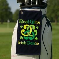 Reel Girl Irish Dance - Irish Dancer Ceili Reel Dance Golf Towel thumb 2