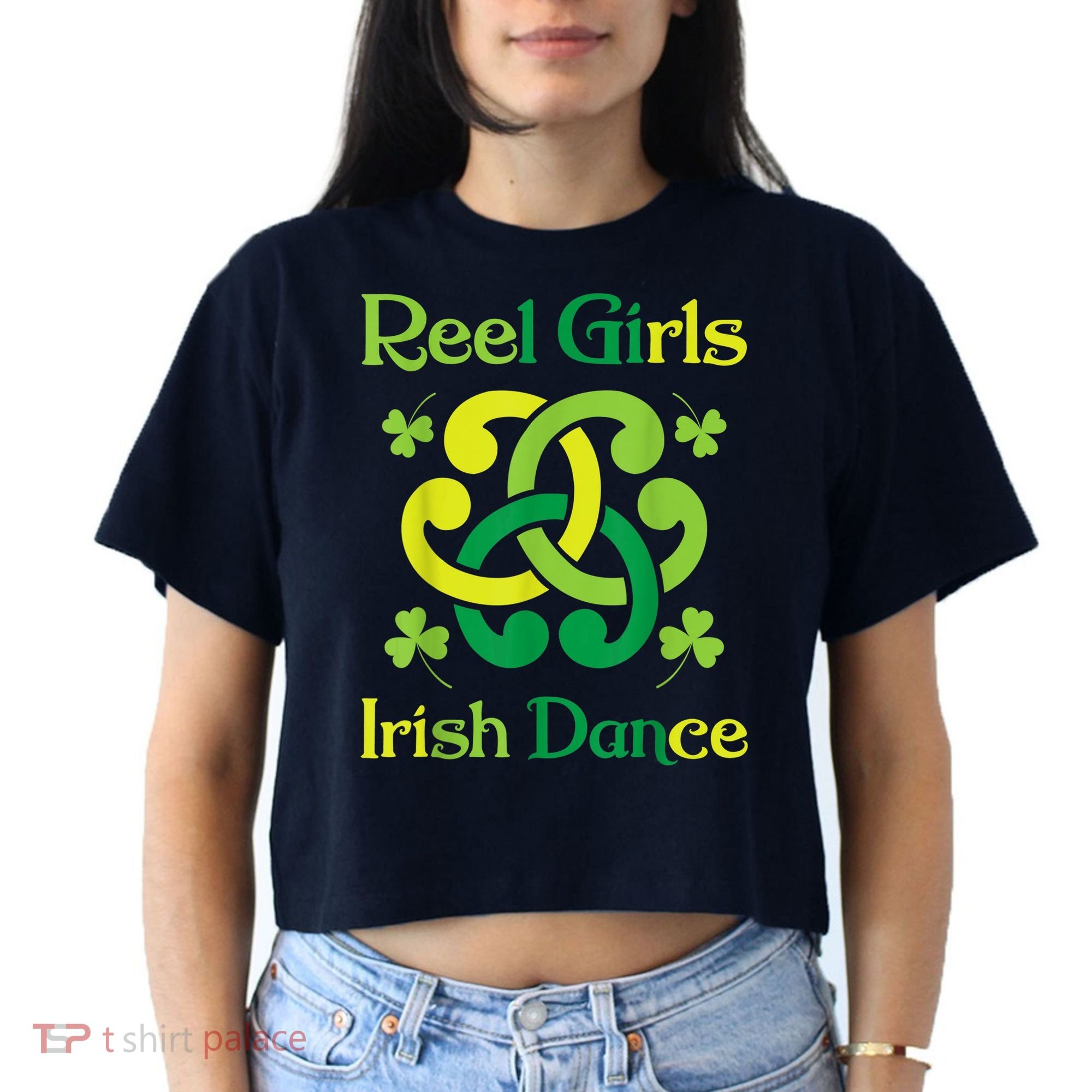 Reel Girl Irish Dance - Irish Dancer Ceili Reel Dance Women's Crop Top Tee