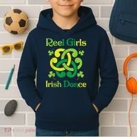 Reel Girl Irish Dance - Irish Dancer Ceili Reel Dance Kids Hoodie thumb 2