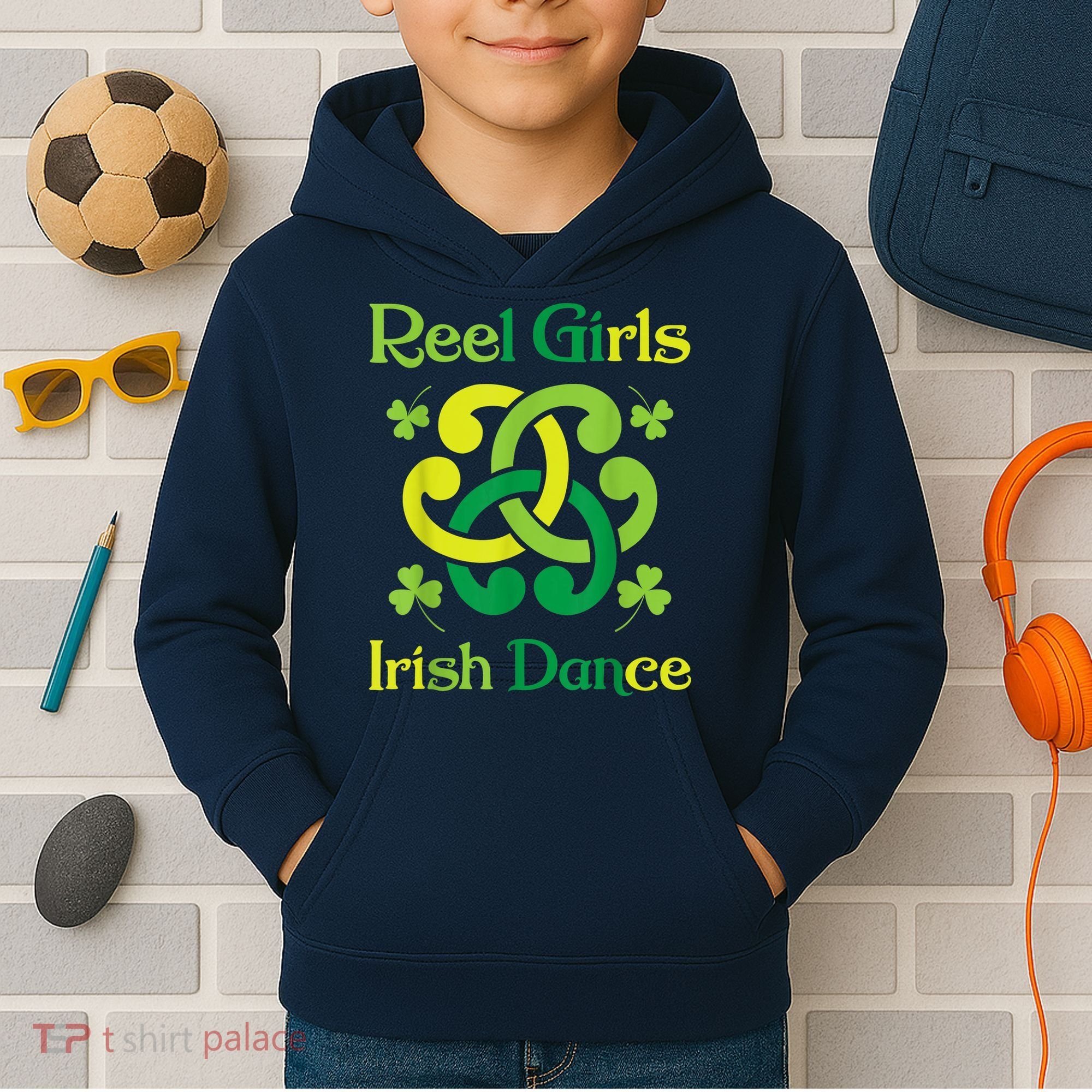 Reel Girl Irish Dance - Irish Dancer Ceili Reel Dance Kids Hoodie