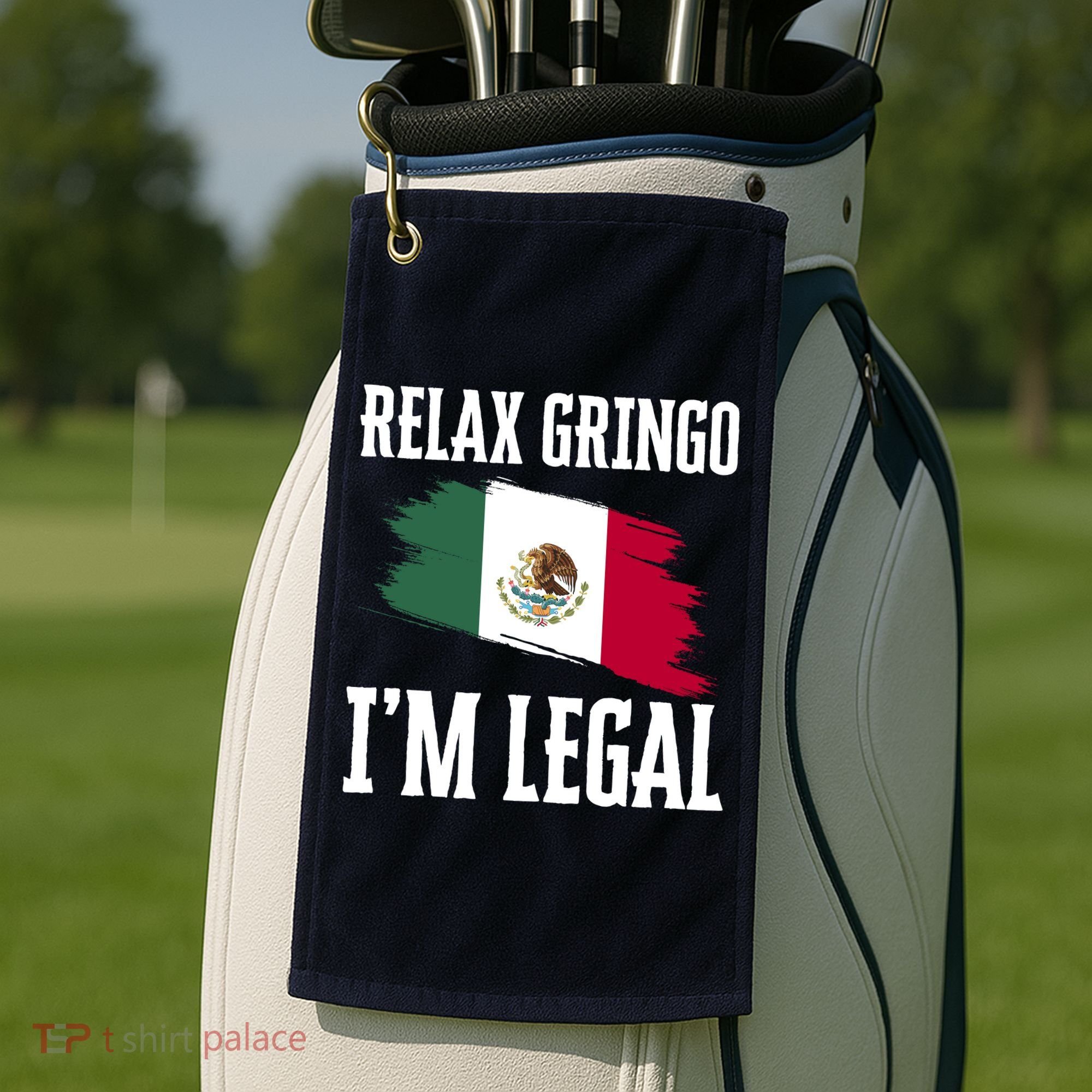 Relax Gringo Im Legal Funny Golf Towel