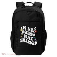Retro Groovy Im Nat Doing Nat Things Funny MotherS Day Backpack thumb 0