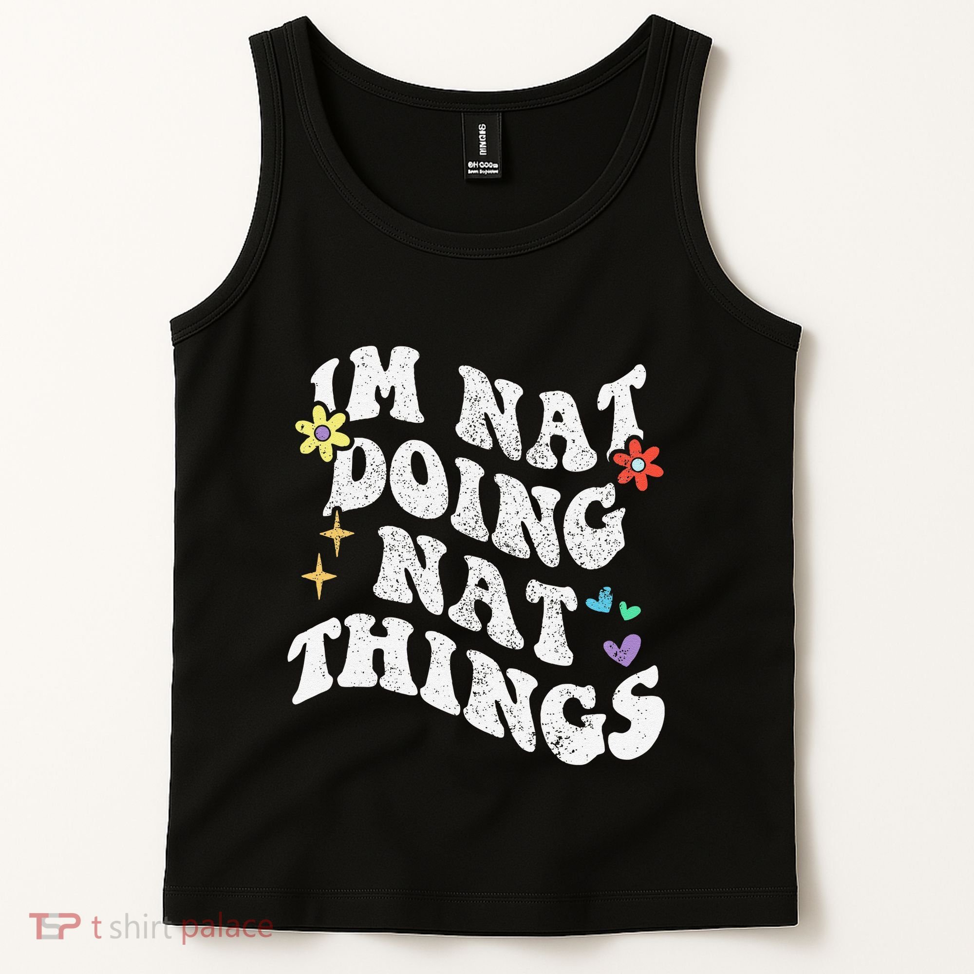Retro Groovy Im Nat Doing Nat Things Funny MotherS Day Tank Top