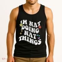 Retro Groovy Im Nat Doing Nat Things Funny MotherS Day Tank Top thumb 3
