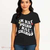 Retro Groovy Im Nat Doing Nat Things Funny MotherS Day Women's T-Shirt thumb 4