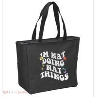 Retro Groovy Im Nat Doing Nat Things Funny MotherS Day Tote Bag thumb 2
