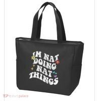Retro Groovy Im Nat Doing Nat Things Funny MotherS Day Tote Bag thumb 3