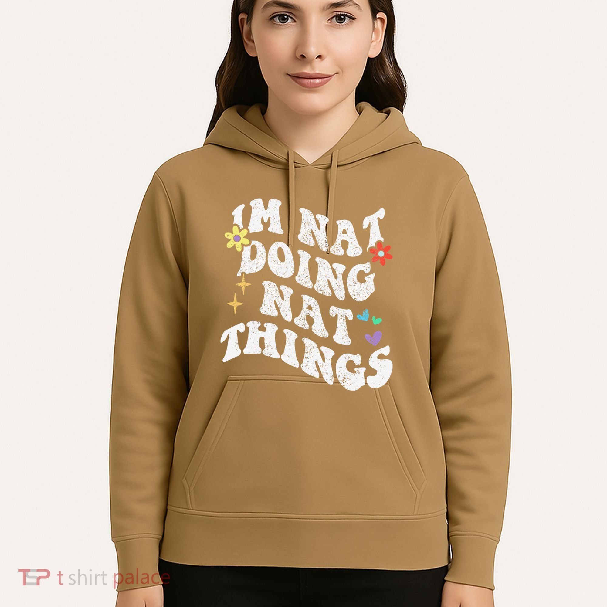 Retro Groovy Im Nat Doing Nat Things Funny MotherS Day Hoodie