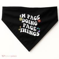 Retro Groovy Im Page Doing Page Things Funny MotherS Day USA-Made Doggie Bandana thumb 0