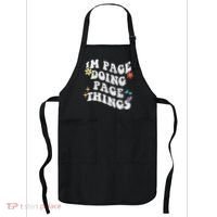 Retro Groovy Im Page Doing Page Things Funny MotherS Day Apron thumb 0