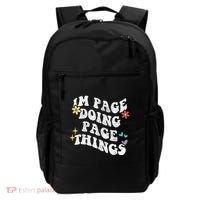 Retro Groovy Im Page Doing Page Things Funny MotherS Day Backpack thumb 0