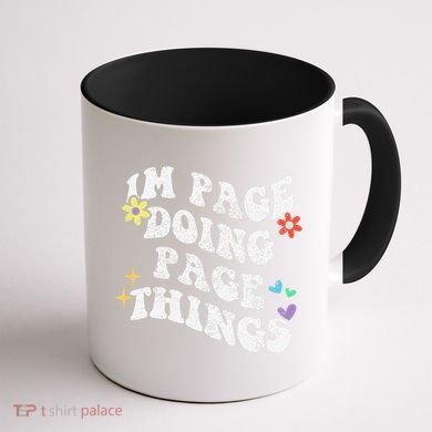 Retro Groovy Im Page Doing Page Things Funny MotherS Day Coffee Mug back
