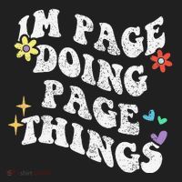 Retro Groovy Im Page Doing Page Things Funny MotherS Day Beanie thumb 2