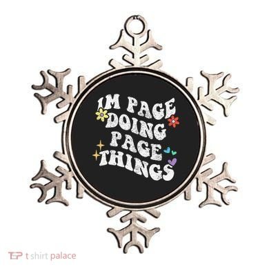 Retro Groovy Im Page Doing Page Things Funny MotherS Day Ornament