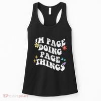 Retro Groovy Im Page Doing Page Things Funny MotherS Day Women's Tank Top thumb 0