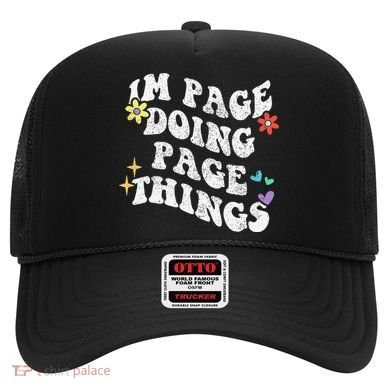 Retro Groovy Im Page Doing Page Things Funny MotherS Day Hat