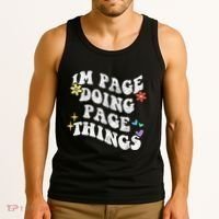 Retro Groovy Im Page Doing Page Things Funny MotherS Day Tank Top thumb 3