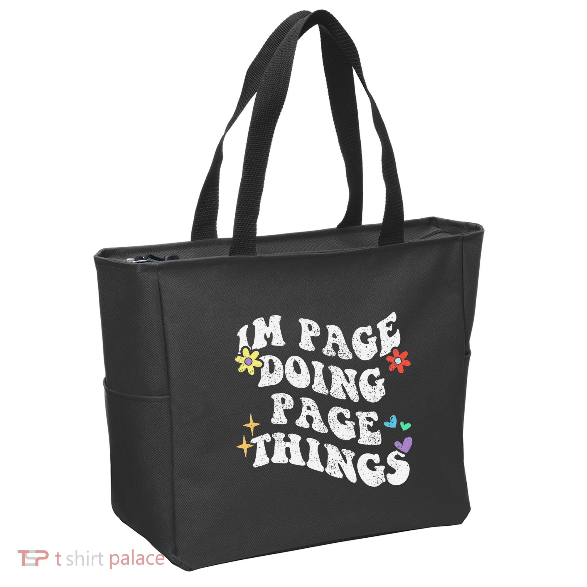 Retro Groovy Im Page Doing Page Things Funny MotherS Day Tote Bag