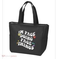 Retro Groovy Im Page Doing Page Things Funny MotherS Day Tote Bag thumb 3